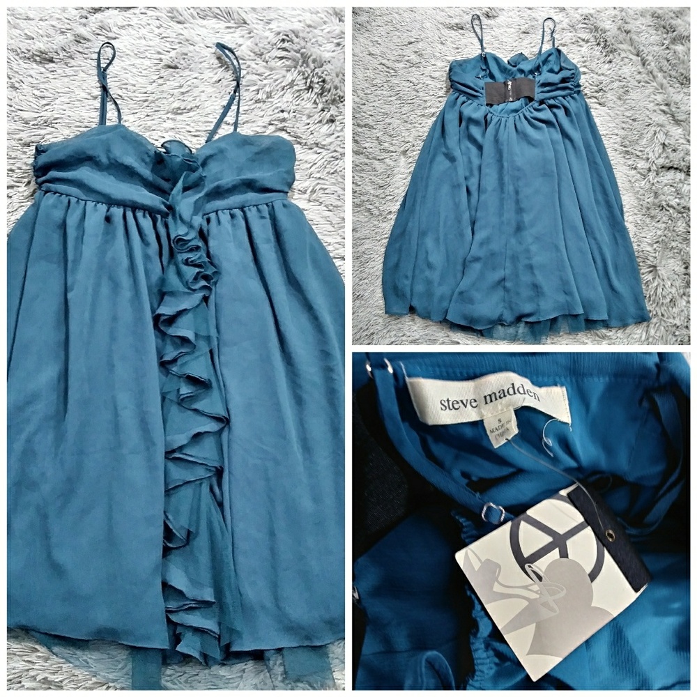 Steve madden short dress blue size small NWT